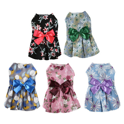 Dog Pet Skirt Soft Clothes Daily Wear Princess Dresses Birthday Dress Cute  Gift | eBay