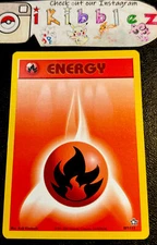 Fire Energy 107/111 MP Cool Double Star Set Emblem Neo Genesis Pokemon Card!
