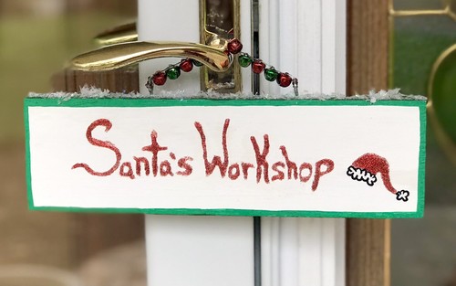 Handarbeit Weihnachtswerkstatt Weihnachten hängend Holz Schild Dekoration Ornament - Bild 5 von 5