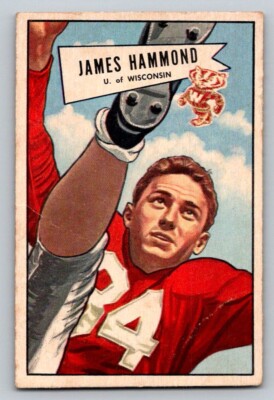 1952 Bowman Small -#69 - James Hammond - Dallas Texans - VG - F0582