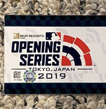 MLB Authenticated - Dan Altavilla Tokyo, Japan Opening Day Game-Used Locker Tag