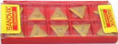 Lot of 10 New Sandvik TPMR 16 03 08 415 Indexable T-Max S inserts for turning
