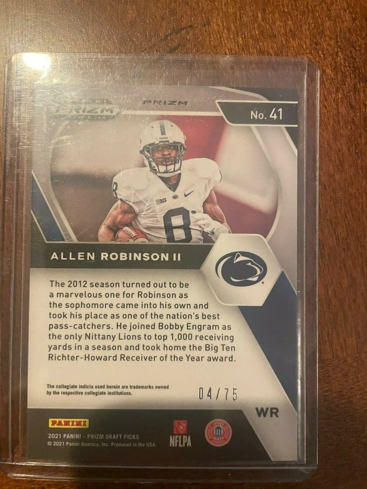 2021 prizm draft picks allen robinson orange wave 4/75 - Image 2 of 2