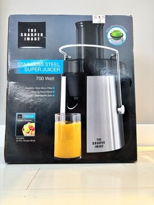 Brand New NIB The Sharper Image Super Juicer 700 Watt Stainless Steel 8021 SIBLJ