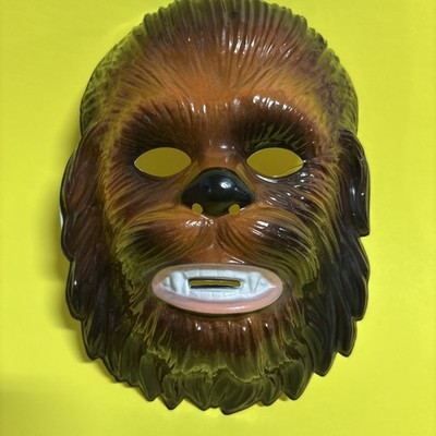 Plastic Mask Halloween Chewbacca Vtg Star Wars Rare 1994 ROTJ NOS Wookiee Rubies