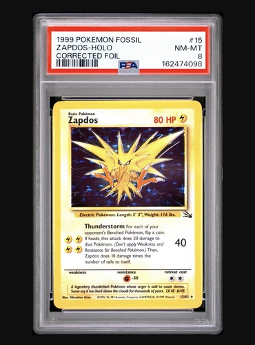 Zapdos (Unlimited) graded PSA 8 for sale on eBay