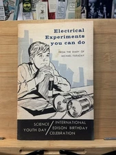 Electrical Experiments You Can Do Diary Faraday Vtg Book Schultz Thomas Edison