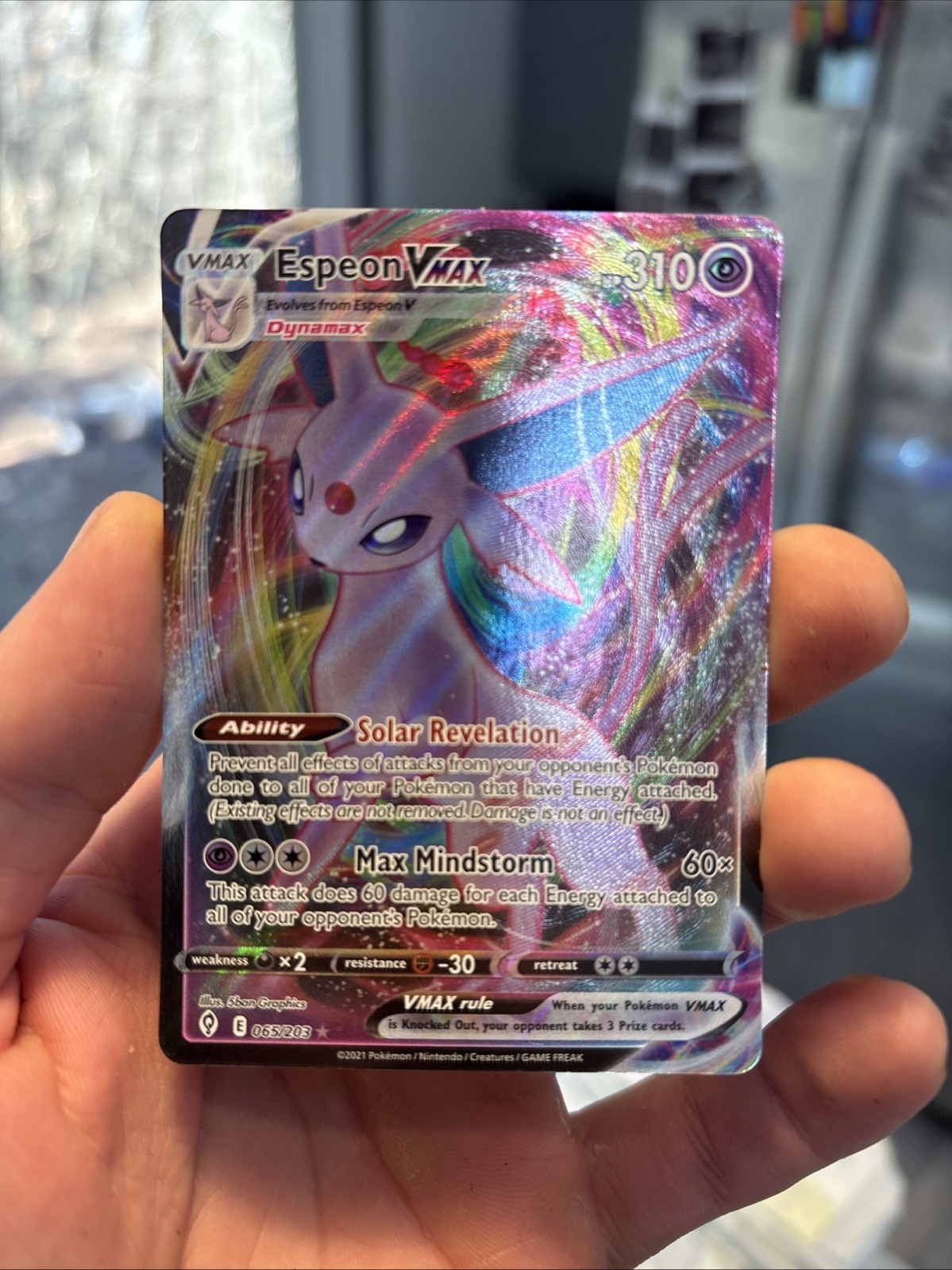 ESPEON VMAX 065/203 HOLO RARE VMAX EVOLVING SKIES POKEMON NEAR MINT