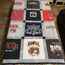 Tractor QUILT Hand Made Throw Size 71x56 Cotton Mate From TShirts
