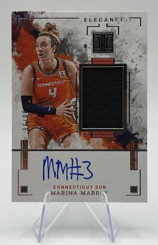 2025 Panini Impeccable WNBA Elegance Jersey Patch /99 Marina Mabrey EJA-MM Auto