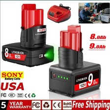 For Milwaukee 12V 48-11-2460 for M12 LITHIUM 9.0Ah 8ah Extended Capacity Battery