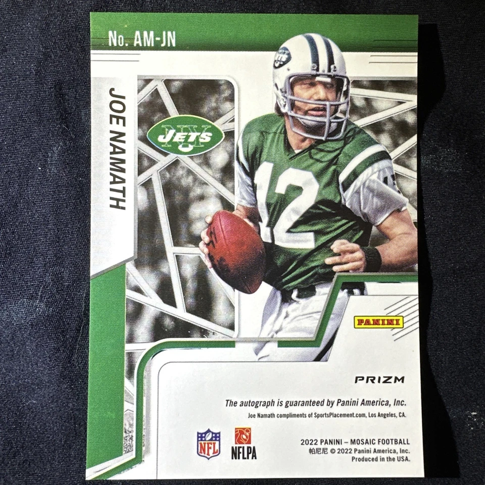 2022 Panini Mosaic Prizm #AM-JN Joe Namath Auto - Image 2 of 2