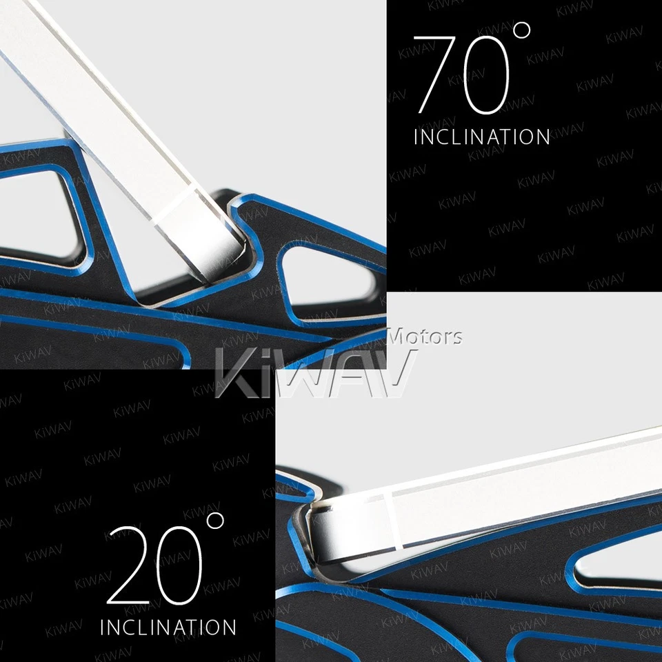 dual-slot display support holder CNC aluminum bleu sportscar style pour LG G Pad - Photo 4/4