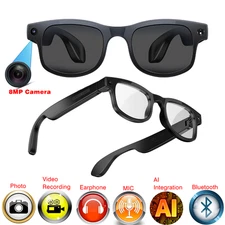 Smart Glasses with Camera and Transmission and  AI Intelligence and bluetooth