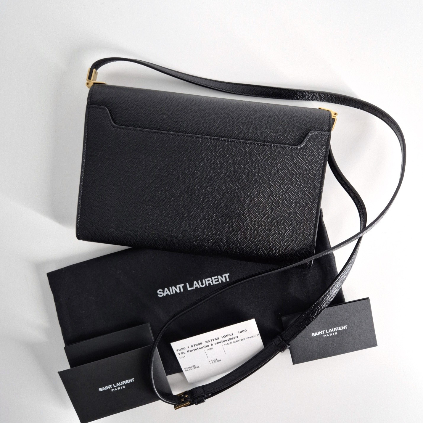 Saint Laurent Uptown Mini borsa a tracolla nera 607753 129920685