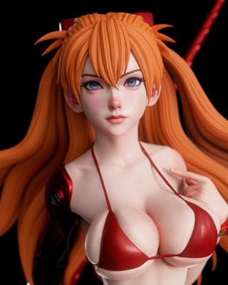 Asuka, Evangelion, 1/4-1/24, Figur, Unbemalt, 3D-Druck, Statue, Abe3D, MFW