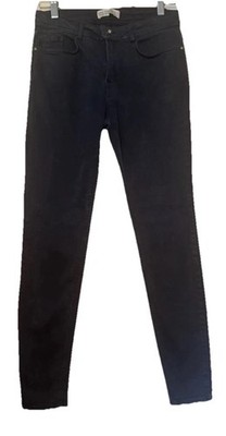 Zara Z1975 Womens Black Skinny Jeans High Rise Stretch Size 8 Classic Ankle