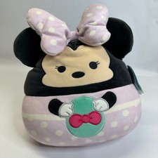 Disney Squishmallows Minnie Mouse Easter Plush 10" Polka Dot Bow Kellytoy NWT