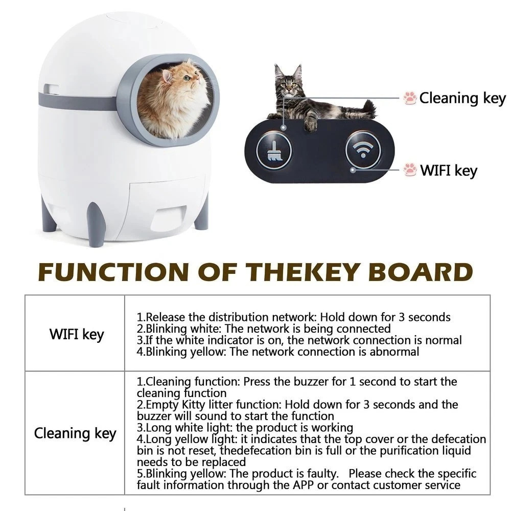 Upgraded Automatic Self-Cleaning Cat Litter Box, Large Capacity for Multiple Cat