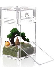 Acrylic Jumping Spider Enclosure, Small Reptile Terrarium Habitat for Tarantula