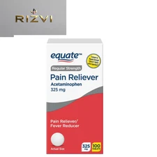 Equate Regular Strength Pain Reliever Acetaminophen Tablets, 325mg 100 Count