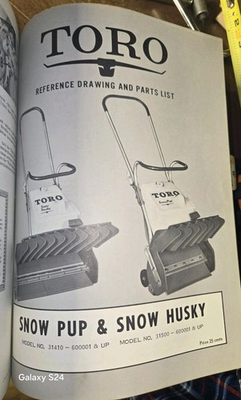 #ad Toro MODEL 31410 31500 UP snow pup Snow HUSKY REFERENCE DRAWING Parts LIST $13.99