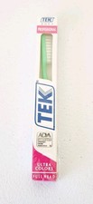 RARE Vintage TEK Toothbrush, Soft Bristles, Green, Made in USA