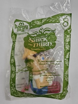 Shrek The Third Pinocchio McDonald s Happy Meal Toy 2007 Figure New in Bag
