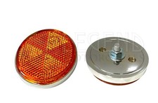 Orange Motorcycle Reflectors x2 60mm 6mm thread 6 Segment Pattern Yamaha D3-10