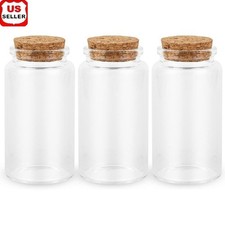 Small Glass Bottles W/ Cork Perfect DIY Crafts Home Decor Keepsake Charms New