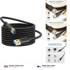 USB 3.0 Cable A Male to B Male 25Ft,Superspeed USB 3.0 A-B/A Male to B Male C...