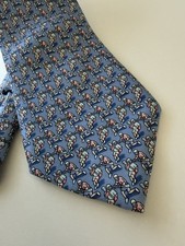 Vineyard Vines 100 Silk Tie Lacrosse Players  Sticks Hand Made 3  X 51  Blue