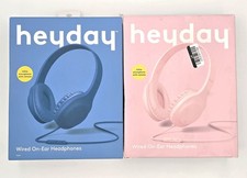 heyday Wired On-Ear Headphones with Inline Microphone Remote 3.5mm School