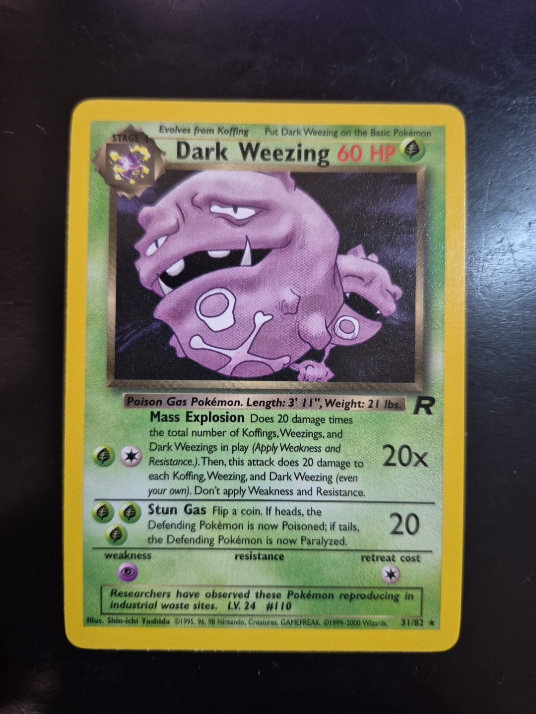 DARK WEEZING - 31/82 - Team Rocket - Rare - Pokemon Card - NM