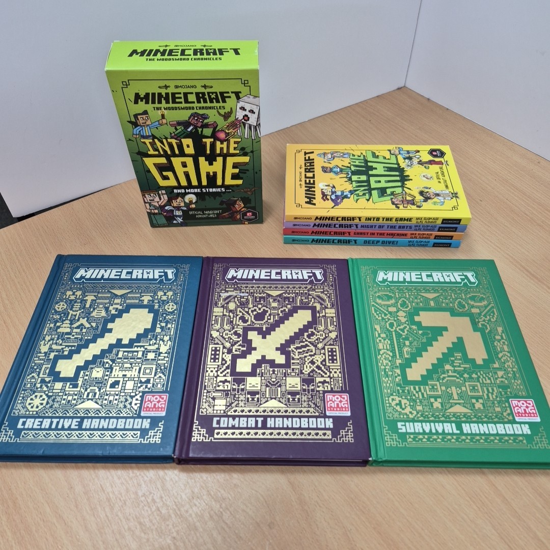 Minecraft Into the Game The Woodsword Chronicles Collection & Handbook x 3 TIV