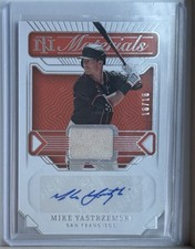 2022 National Treasures Materials Mike Yastrzemski /18 patch auto Mint! Giants