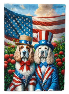 Caroline's Treasures All American Clumber Spaniel Garden Flag DAC4215GF