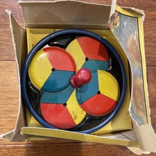 Vintage Tin Toy Spinning Rainbow Top Seneca Rochester Mfg Co.
