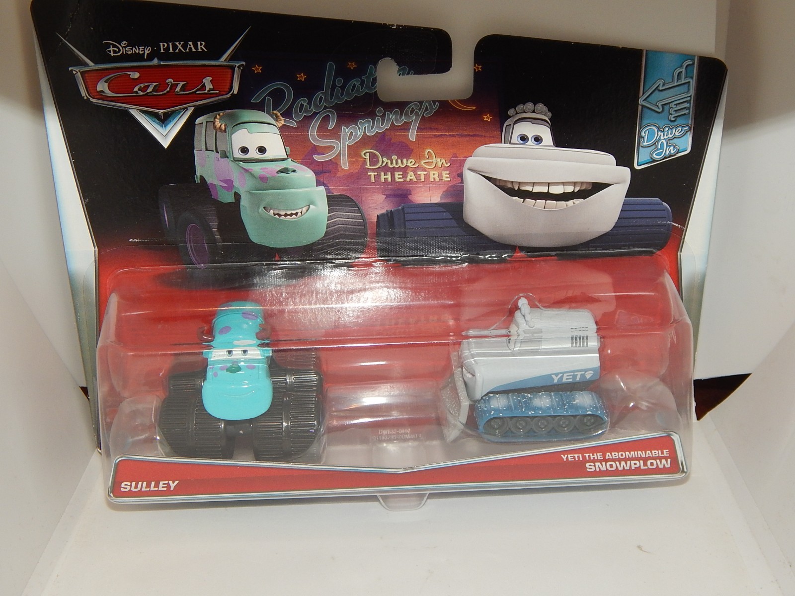mattel disney pixar cars sulley & yeti the abominable snowplow drive in