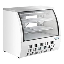47" White Curved Glass Refrigerated Deli Case
