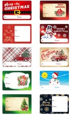 100 Count Large Foil Christmas Sticker Labels,Self Adhesive Gift Stickers Hol...