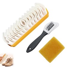 3 Piece Suede Brush for Shoes Set, Versatile Suede Brush with Brass...