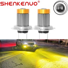2pcs Error H7 Led Headlight Bulb Hilow Bulbs Beam 3000k Yellow Replacement