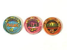 Lot of 3 Palms Las Vegas Casino 1 - 2.50 - 5 Grand Opening LTD Edition Chips