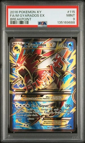 M Gyarados EX 115/122 Full Art Pokemon XY Breakpoint Mega #115 MINT PSA 9