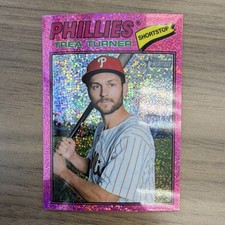Topps 2026 Heritage Pink Sparkle Parallel Trea Turner Phillies #183 