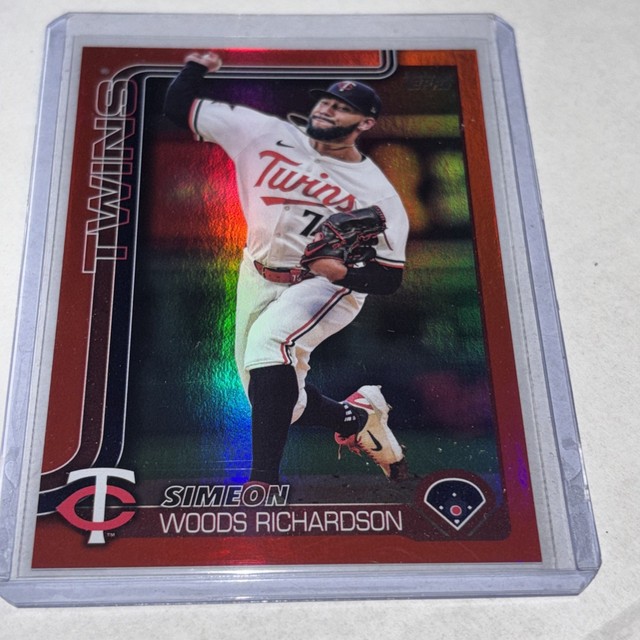 2025 Topps Series 2 - Simeon Woods Richardson Red Holo /5 #368 Minnesota Twins
