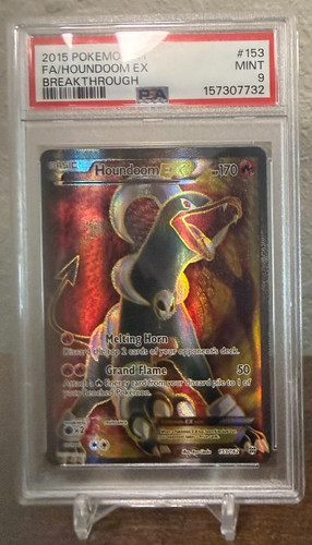 Pokémon - XY BreakTHROUGH - Houndoom EX #153 PSA 9