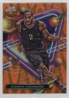2023 Topps Cosmic Chrome Orange Galactic Refractor 19/25 Kawhi Leonard #154 0d0q