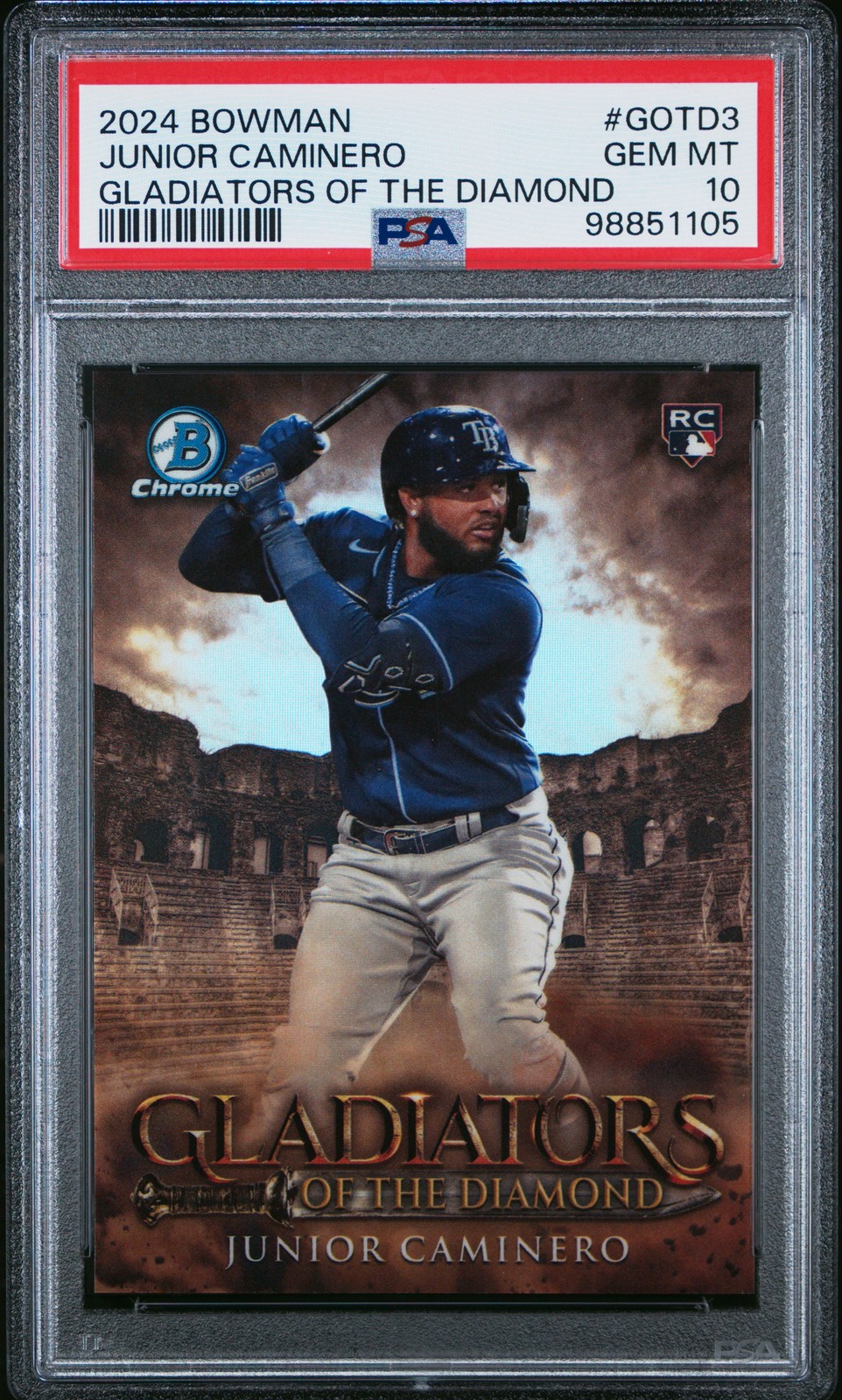 2024 BOWMAN GLADIATORS OF THE DIAMOND #GOTD3 JUNIOR CAMINERO PSA 10
